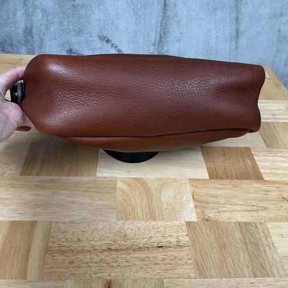 Go Forth Goods Mini Hoffman Crossbody Shoulder Hand Bag Saddle W/ Black Strap - Picture 8 of 16